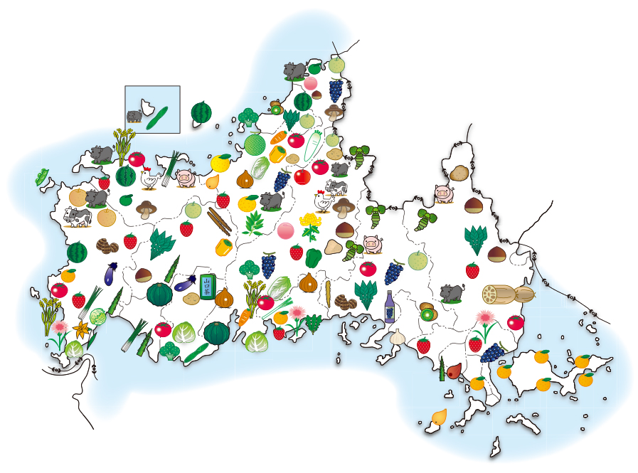 山口県の農産品マップ